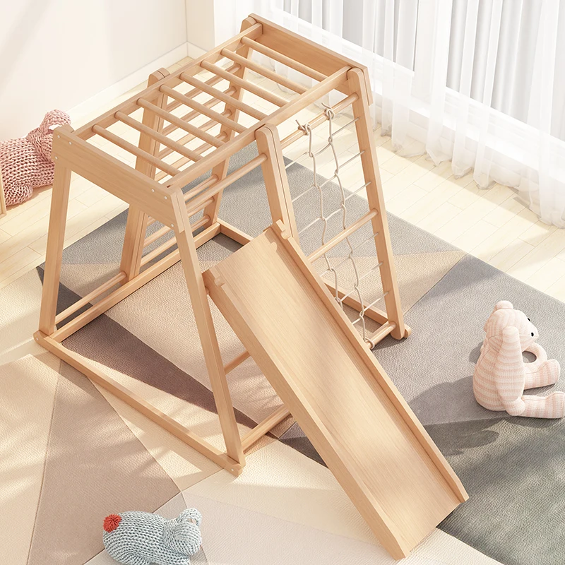 Pikler Triangle Foldable Wooden Climbing Ladders Toys  Indoor Climbing  Frame