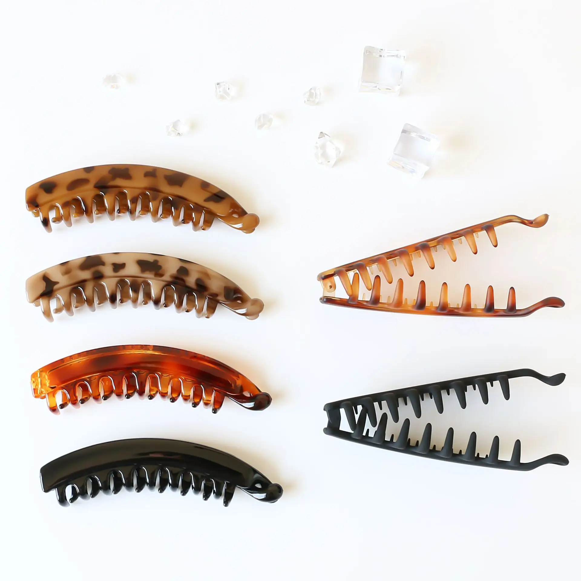 Wholesale Hot Selling Banana Hair Clip 13cm Large Plastic Matte Ponytail Holders Hair Clips Women Hair Accessories