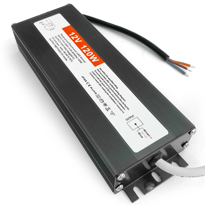 110v-220v Ac To Dc 12v 24v 36V 10a 12volt 24volt IP67 120W 150W 200W 300W 400W Water-proof LED Power Supply Transformer Driver