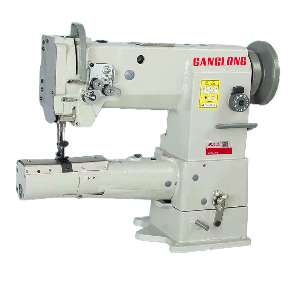 GL-1342 Double Needle Walking Foot Thick Material Cylinder Bed Leather Sewing Machine For Bag Price