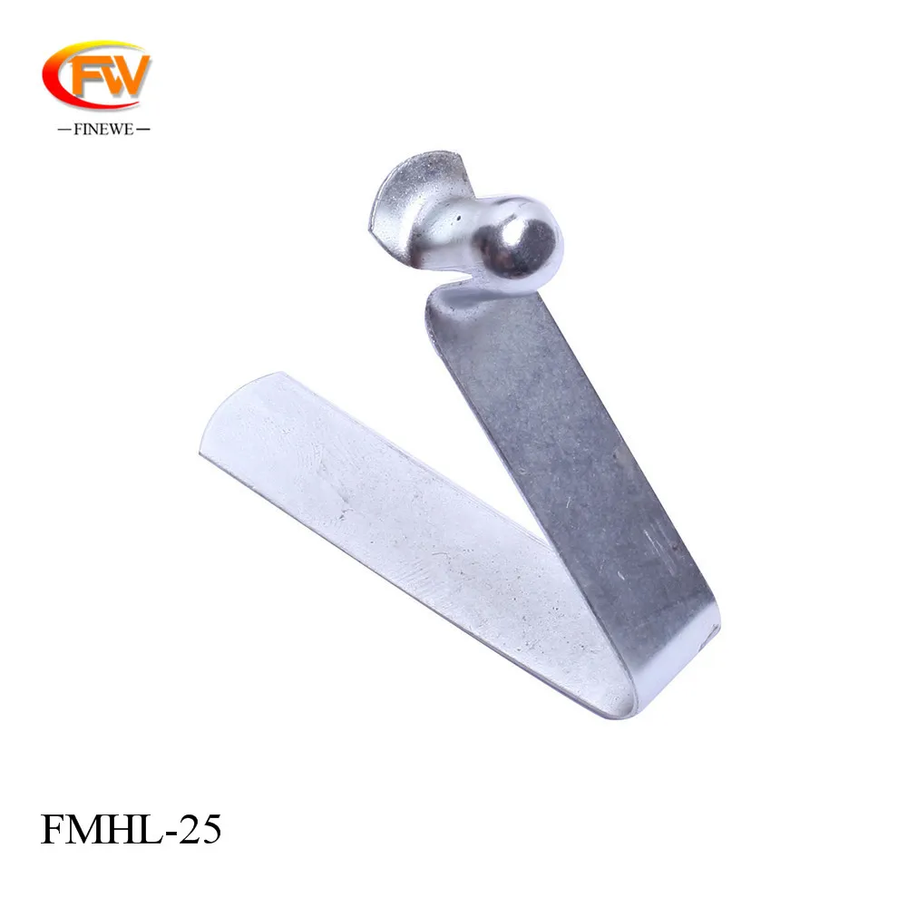 Manufacture Single Stainless Steel Pole Spring Button Clips For Tube 22-28mm