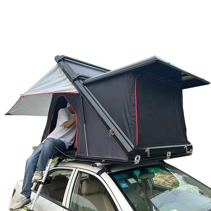 Aluminum Triangle SUV Car Rooftop Tent Auto-hydraulic Car Family Self-driving Hard Shell Roof Top Tent