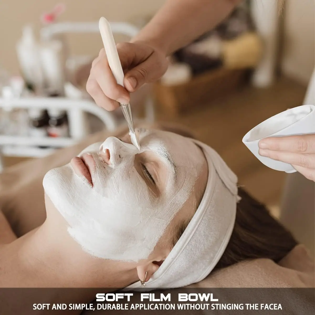 5-Piece Silicone Face Mask Mixing Set: DIY Beauty Tools for Home and Salon