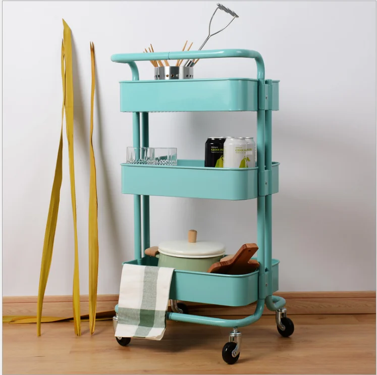 Домашний Органайзер 3 яруса кружевных цветов металлическая тележка для супермаркета с колесом