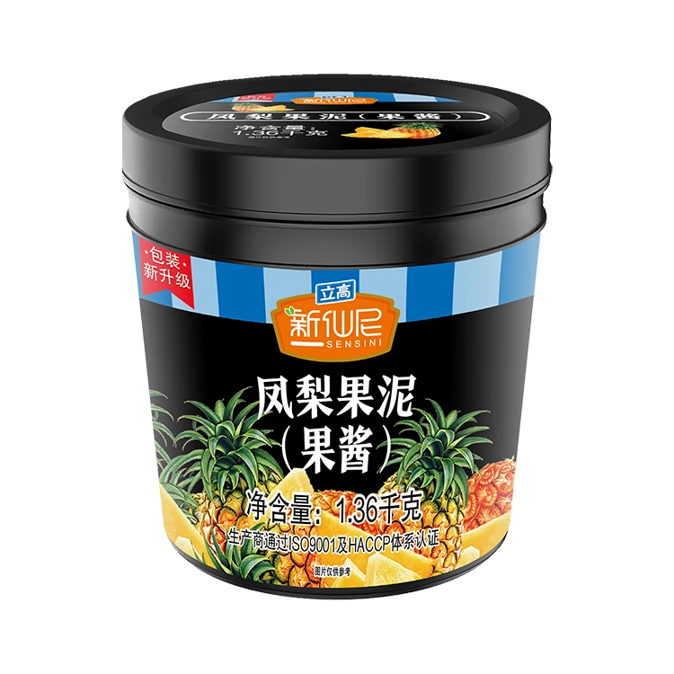 Best Production 1.36 Kg Real Fruit Pineapple Jam For Shop And Liquor Stores Bubble Tea Ingredients