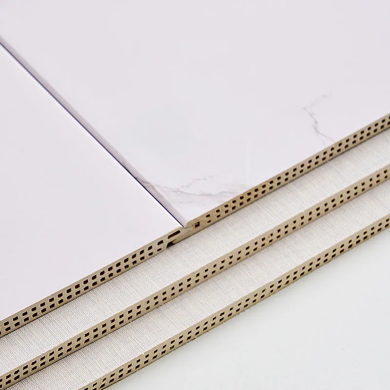 Wood-Plastic Integrated Wall Panel Moisture Proof Waterproof Ceiling Wood Wall Panel Interior Decorative