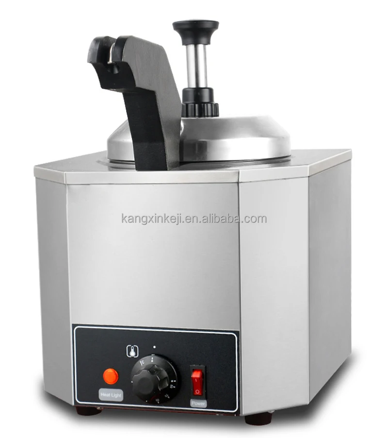 Commercial heated spout hot nacho cheese pump dispenser Chocolate sauce warmer machine
