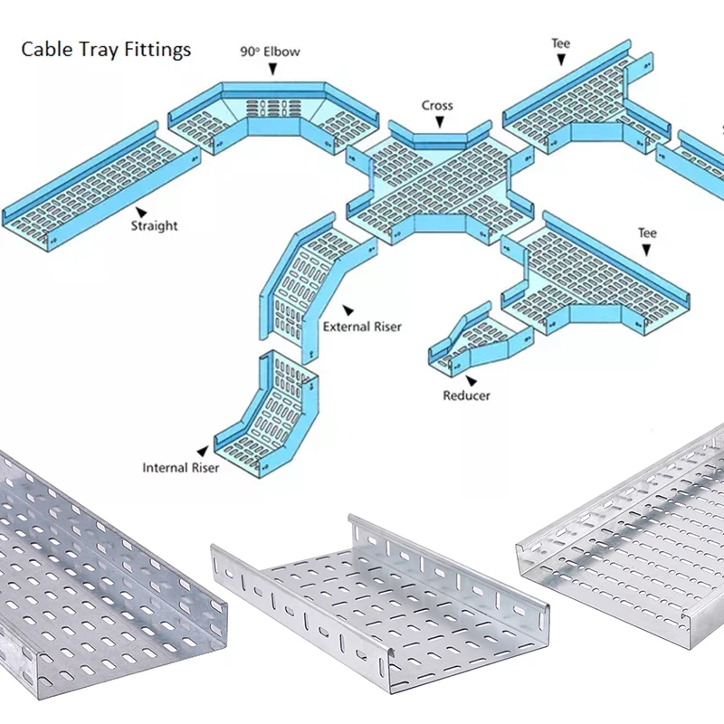 Galvanized cable tray System Hospital Real estate construction available  cable tray metal building materials