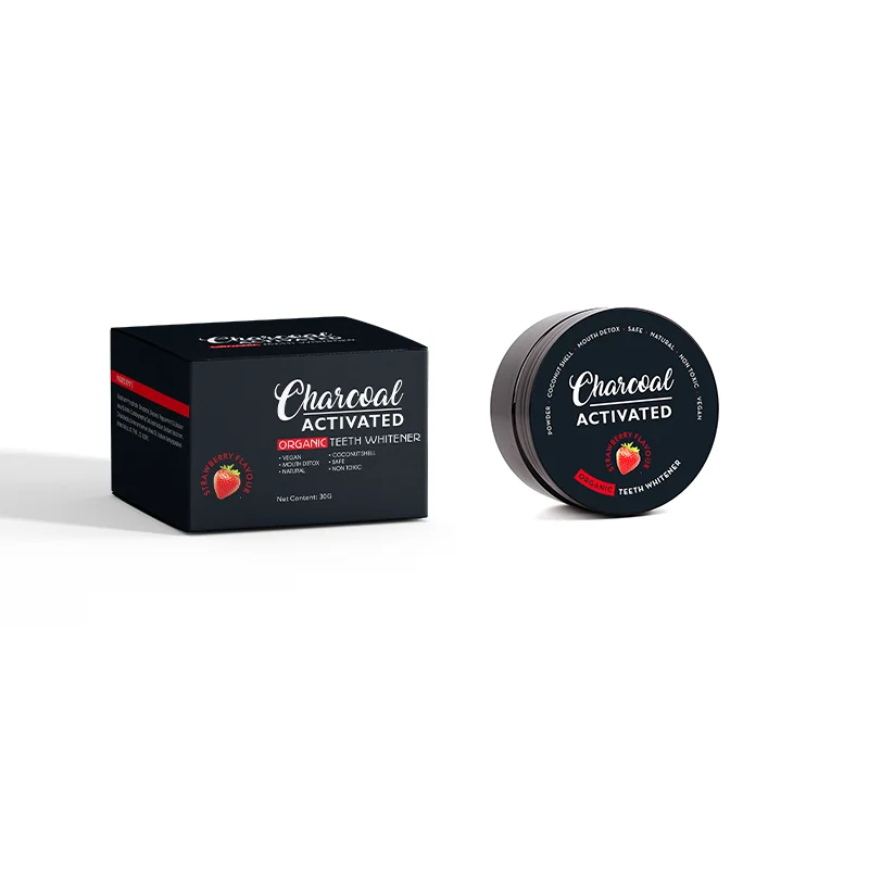 2022 best selling natural safe private label teeth whitening activated charcoal powder with different flavor