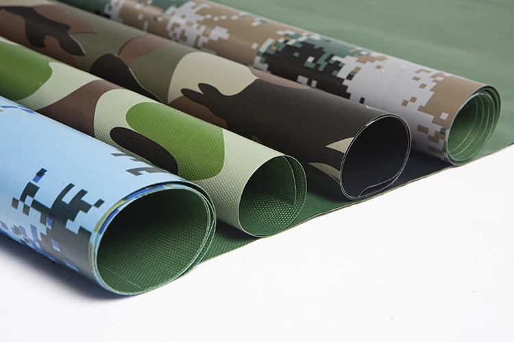 PVC Tarpaulin Wholesale Waterproof Tarp Camouflage Tent PVC  Tarps Tarpaulin Supplier Camouflage