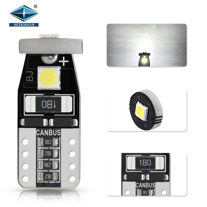 Most popular auto bulb t10 led car light W5W led 194 t10 led 5050 5 SMD car accessories