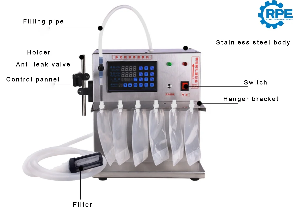 Reagent water filling machine mini glass water filling machine beverage essential oil filling machine