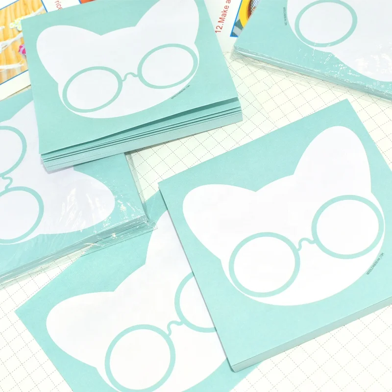 Custom Printed Kawaii Blank Writing Cute Sticky Notes Memo Pad