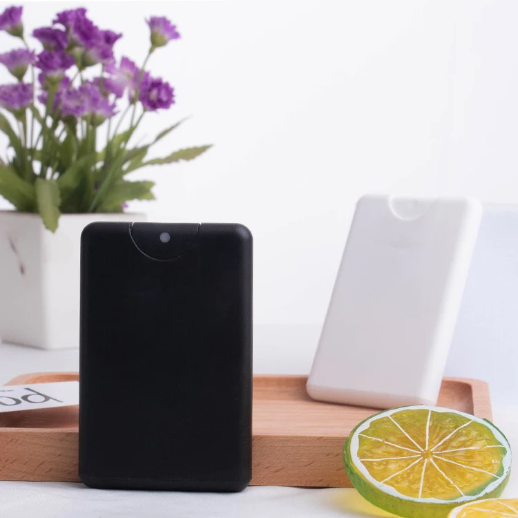 20ml Empty Portable Card Type Plastic Pocket Size Perfume Mist Flat Hand Sanitizer Spray Pocket Bottle Credit Card