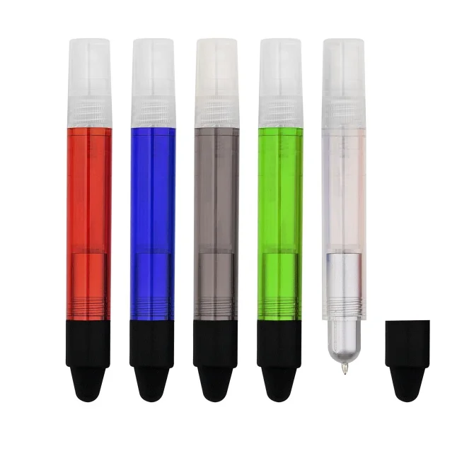 
New Style Empty 3ML Hand Sanitizer Ballpoint Pen Manufacturer Travel Perfume Bottle Plastic Spray Ballpoint Pen 