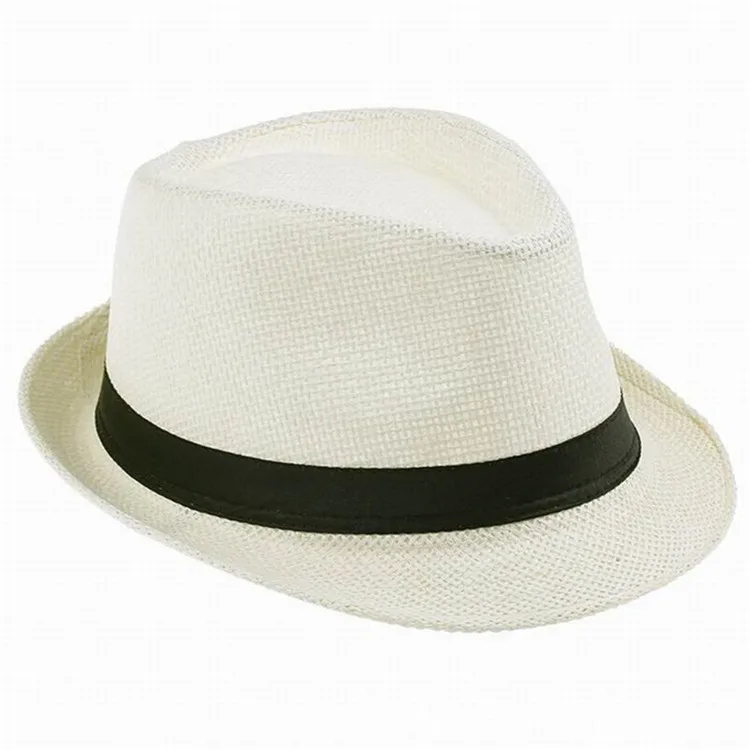 
Hot Unisex Women Men Fashion Summer Casual Trendy Beach Sun Straw Panama Jazz Hat Cowboy Fedora Hats Gangster 