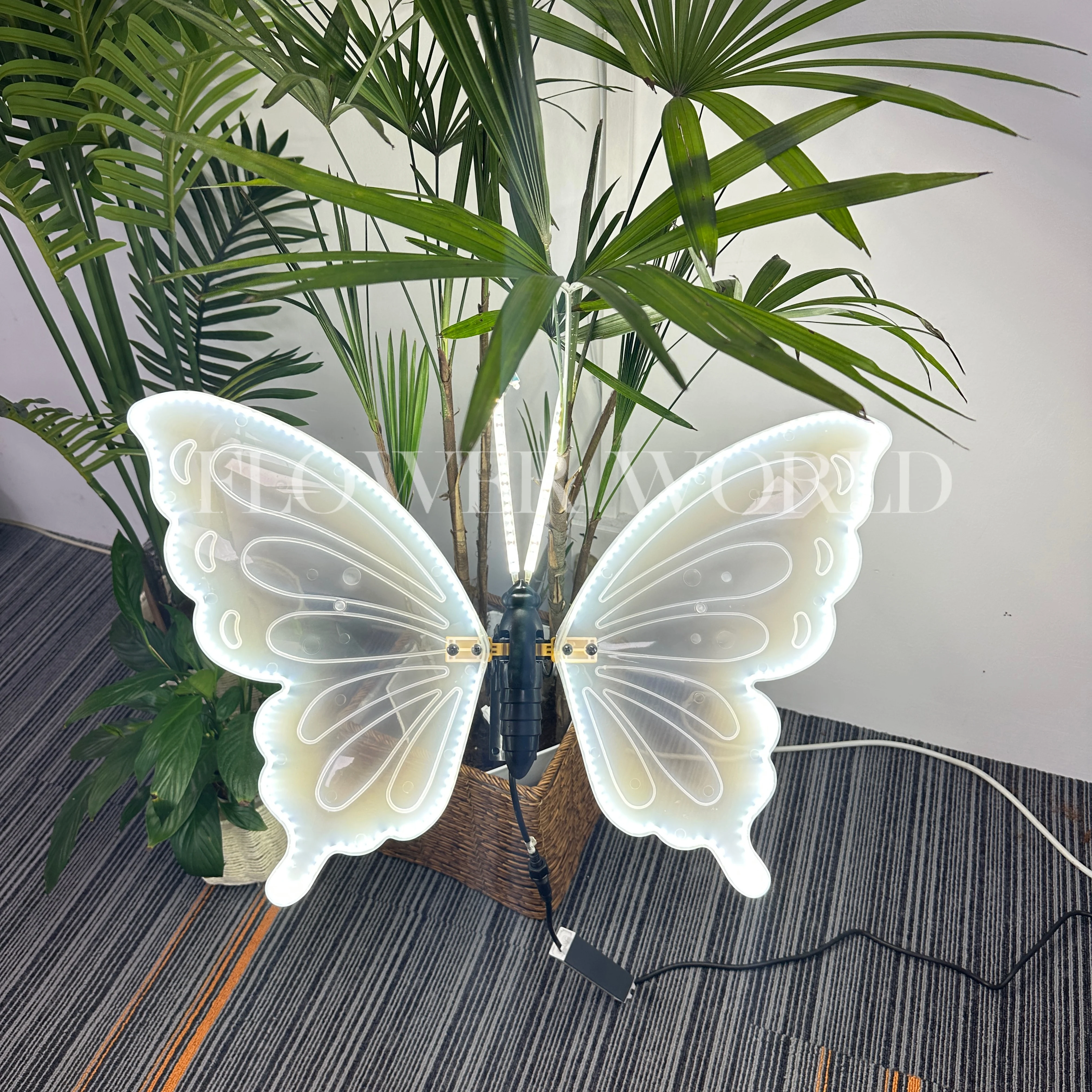 3D Christmas decorations lights office decorate with movement scenic garden lighting dynamic wings led butterfly lights