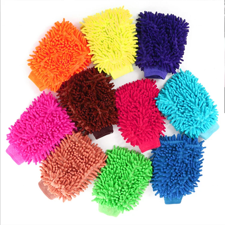 Tricol microfiber chenille cleaning mitt car washing glove microfiber cleaning tools gloves household items China wholesale