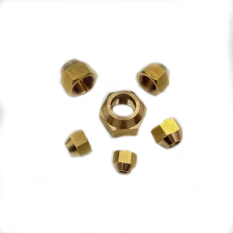 refrigeration brass flare nut fittings air conditioner spare part  Factory High quality brass flare nut