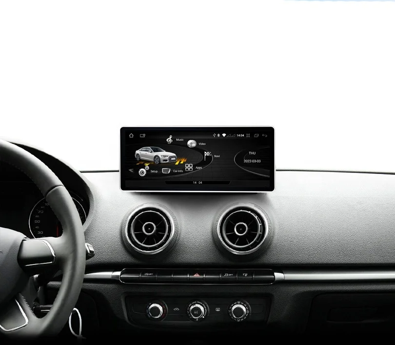 Автомобильный мультимедийный плеер с Android 11 для Audi Q3 2013-2019 WIFI 4G SIM BT IPS сенсорный экран Google GPS Навигация стерео Carplay