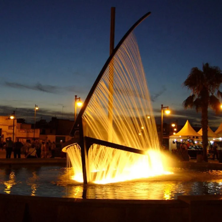 FREE DESIGN Program Control Boat Shaped Water Fountain