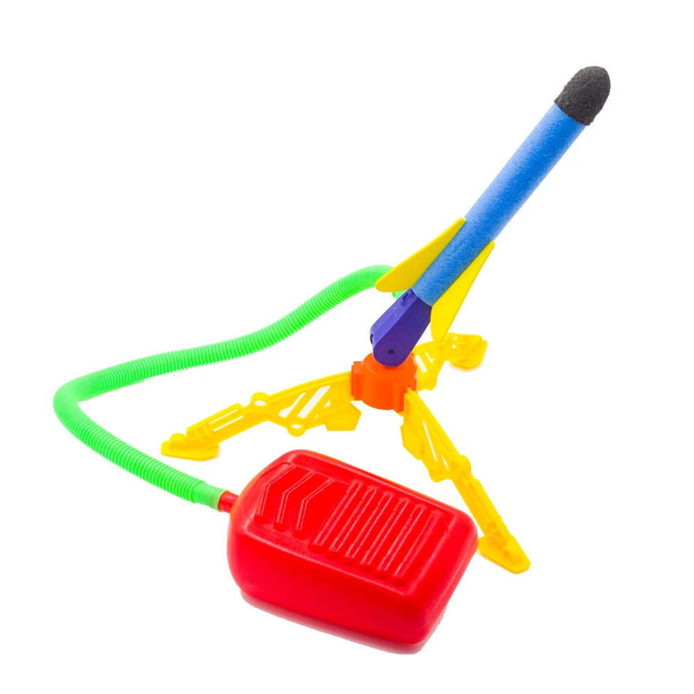 Outdoor Play Game Shooting Launcher Shoots Up to 100 Feet EVA Foam Rockets Toy with Foot Pedal Pad