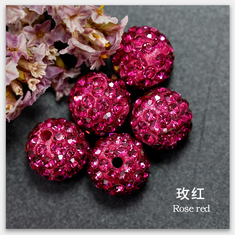 10mm loose beads clothing bags DIY accessories diamond inlaid clay