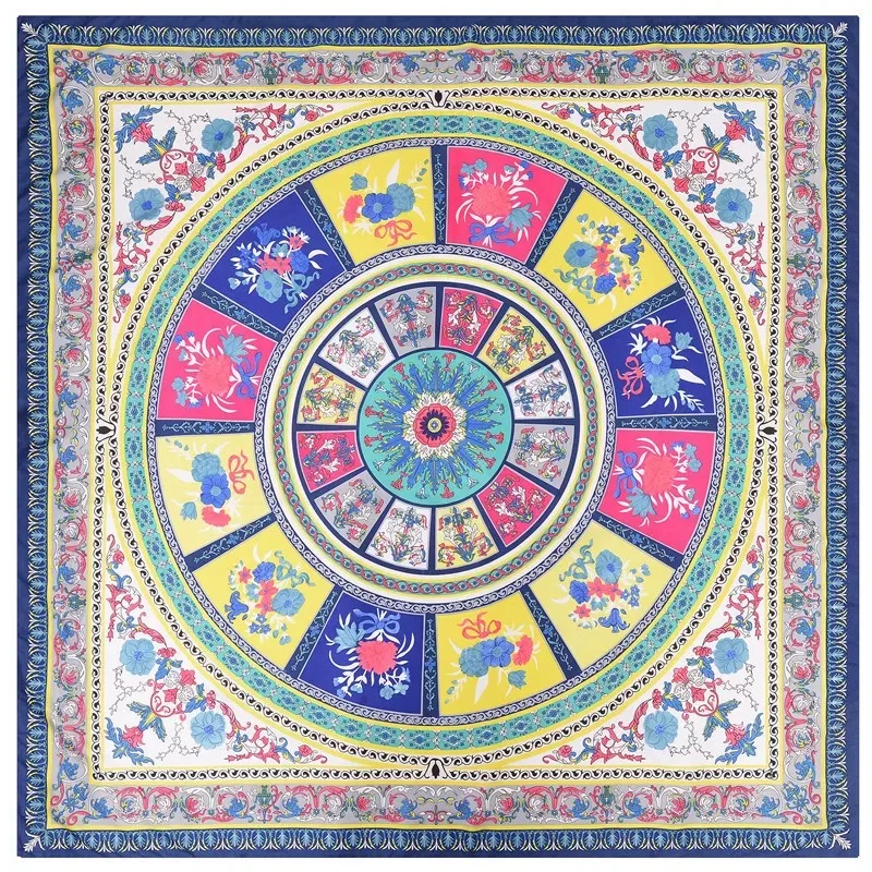 New Pattern Silk Printed Scarf Custom Design Pure Silk Scarves For Ladies