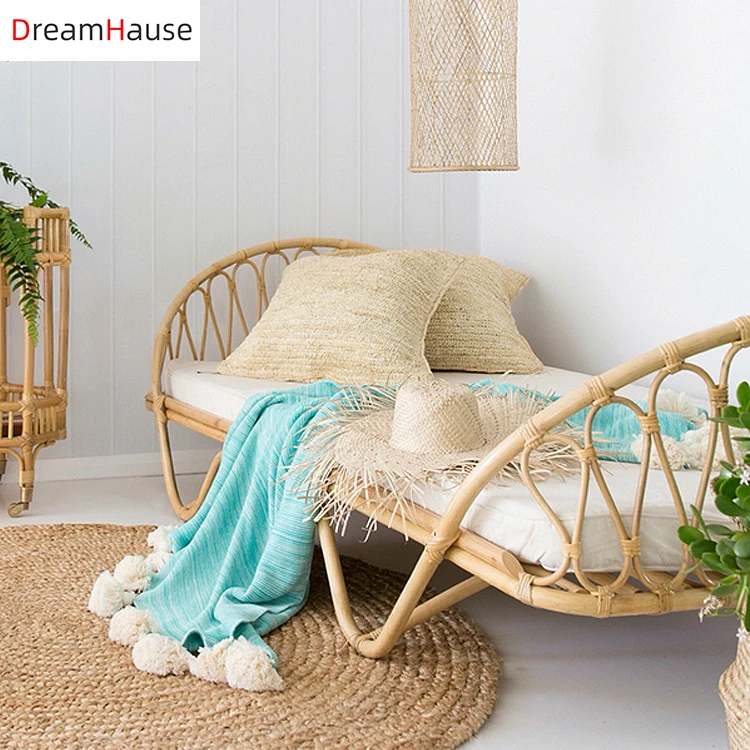 Ротанговая кровать dreamhaus, кровать для спальни, ротанговый диван-кровать, гостиничная детская кровать