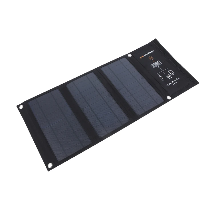 21W Portable Solar Panel Charger,12V Foldable Solar Charger with QC3.0, PD 18W Fast Charging for Phones, Tablets, Battery packs
