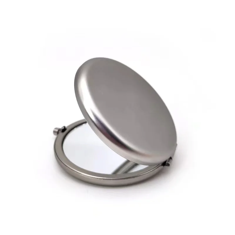 Portable Handheld Travel Pocket Mirrors Round Led Makeup Light Mirror With Custom Logo