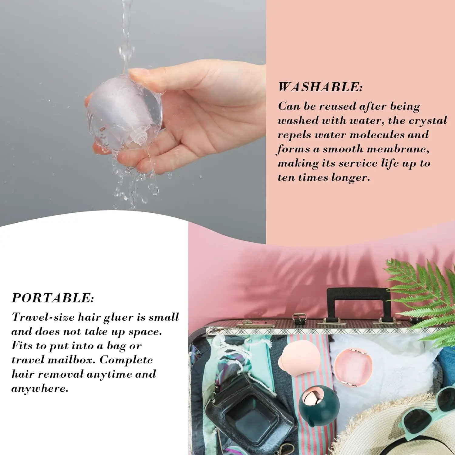 Pet Hair Purse Removal Tool travel mini hair remover cleaning hair sticky ball for pet clothes car lint roller