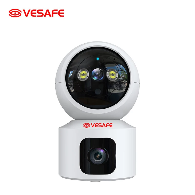 VESAFE New Smart Home 4MP Tuya Smart WIFI Security Camera Double Lens Baby 360 Degrees Indoor Camera