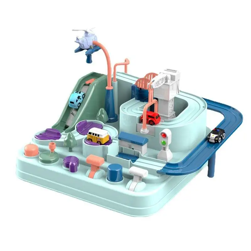 Hand-eye Coordination Training Educational Toy Puzzle Car Climbing Flexile Set Racing Model Toy Car  Adventure Game Track Garage