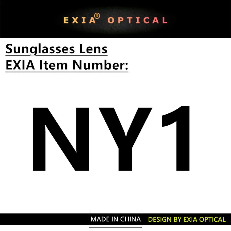 EXIA NY1 Sunglasses Lenses Nylon for Rimless Glasses Base Curve 0.5 Color Gradient Green Lens