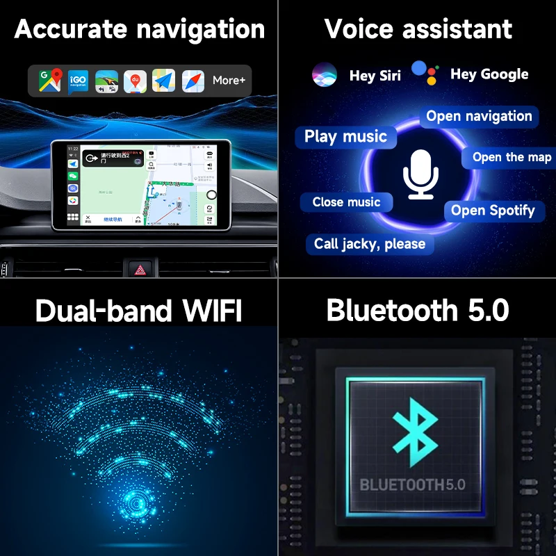 Smart Wireless Android Auto Box Wireless Netflix Youtube Android Auto Car Adapter For Cars With Wired Carplay