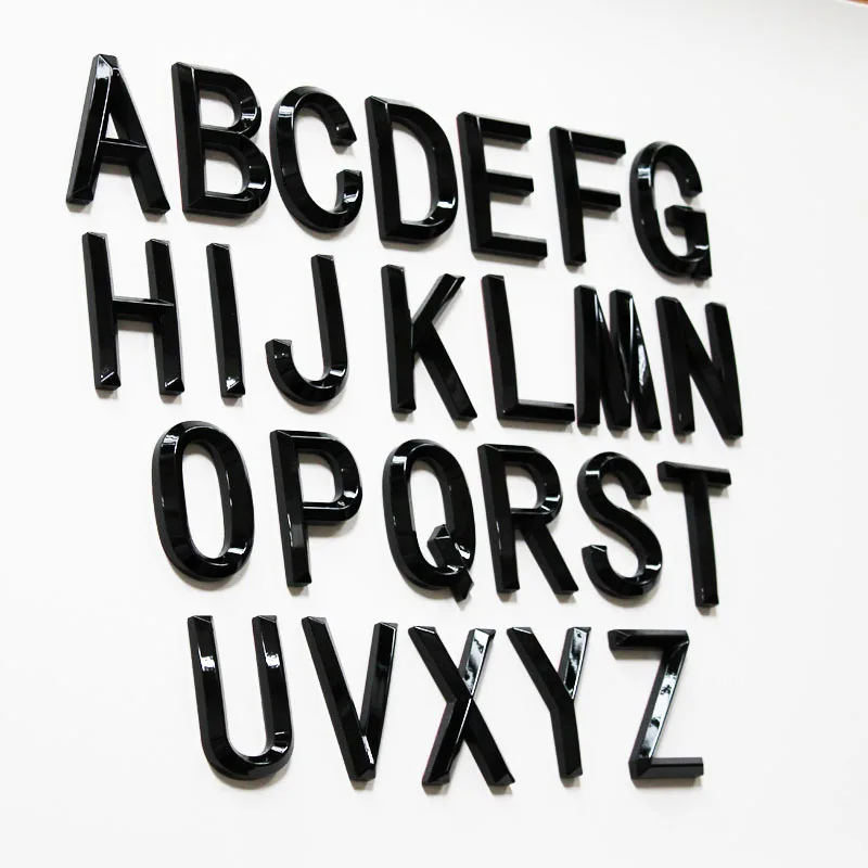 Оптовая продажа пользовательские Abs Пластиковые Гальванические гладкие 3d буквы с логотипом автомобиля наклейки самоклеящейся поверхностью