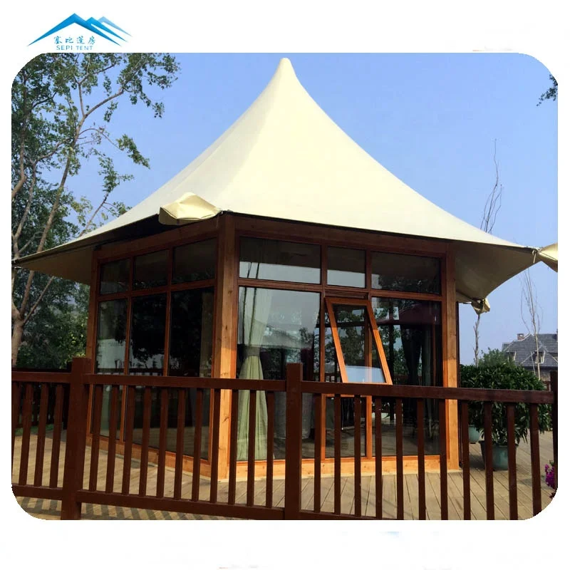 Prefab 2 People Houses Glamping Luxury Tent Hotel Tents Resort with Bathroom and Interior Decoration China 3 - 4 Person Tent
