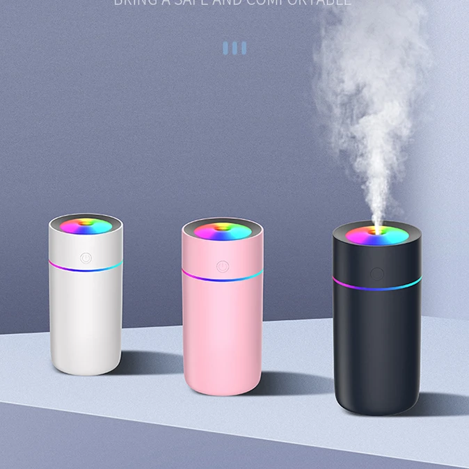 
Оптовая продажа, ультразвуковой распылитель, USB увлажнитель воздуха со светодиодной лампой 320 мл, аромадиффузор для автомобильного увлажнителя и стерилизатора 