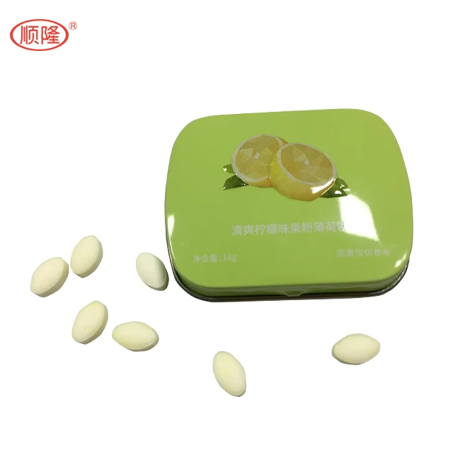 
Halal Blackcurrant Flavor Sugar Free Strong Mint Candy in the Tin Box 