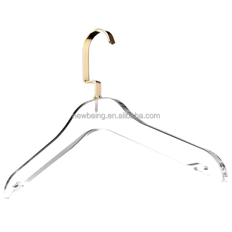 Acrylic custom high quality clear acrylic cloth hangers for modern household