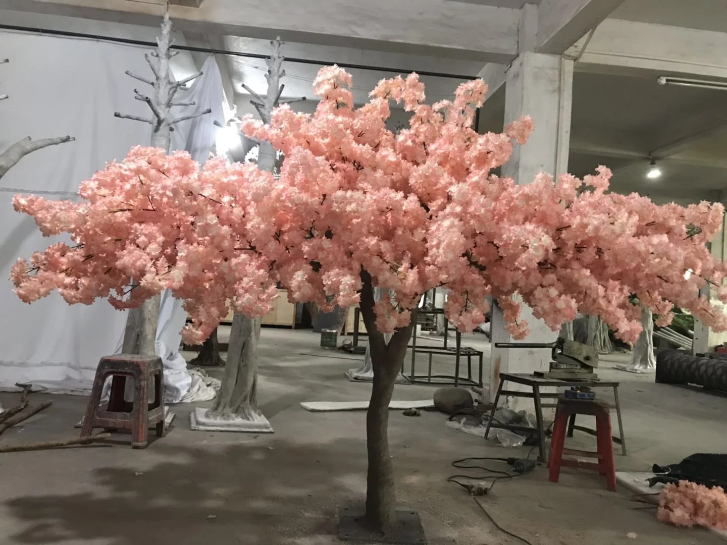 Songtao Outdoor Light Pink Or Ivory Sakura Artificial Indoor Table  Cherry Blossom Tree