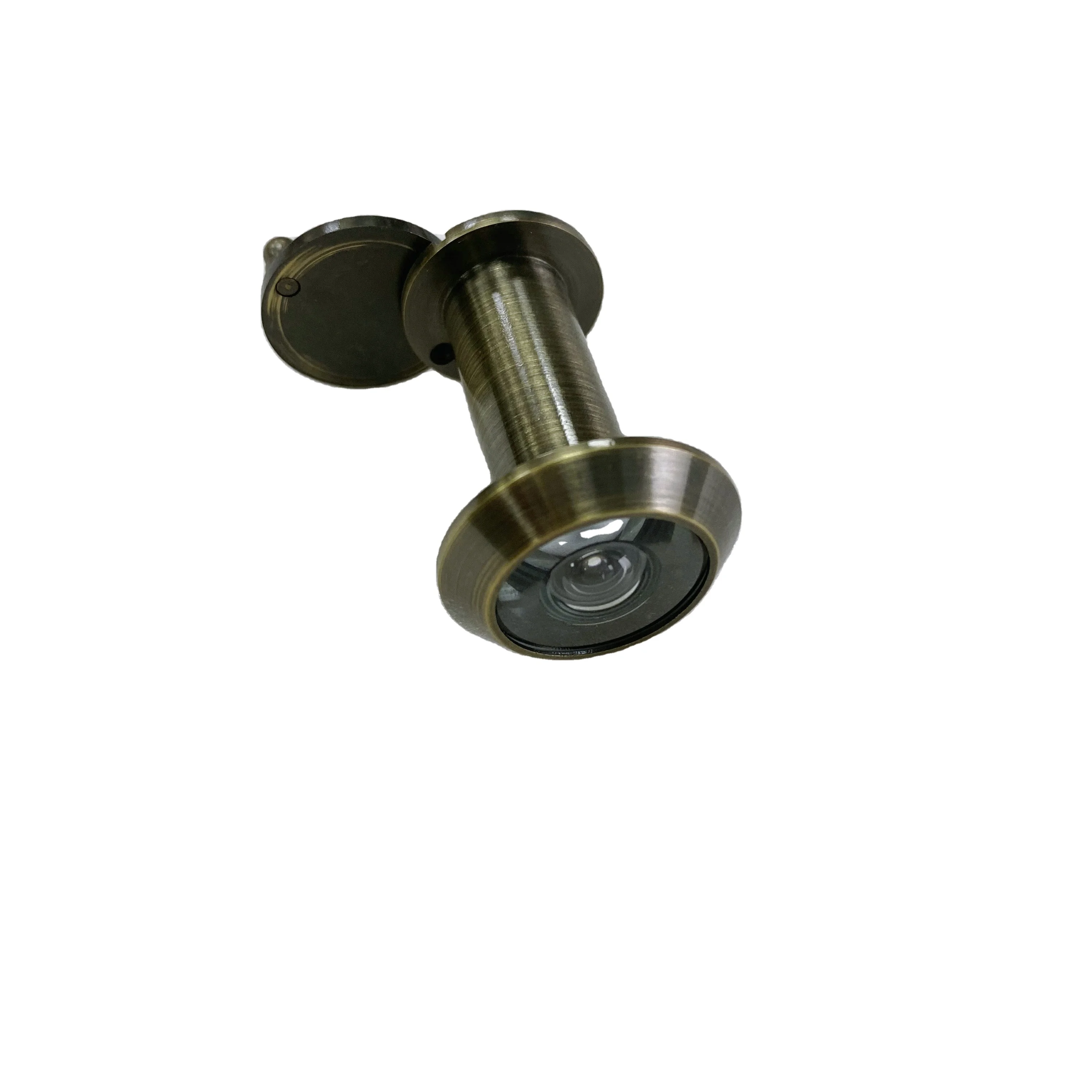 160-200 Degree Door Viewer Wide Angle Glass Lens Antique Brass Door Viewer with Cover
