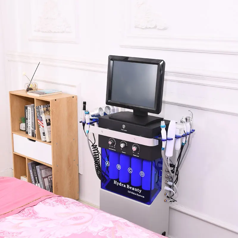 14 In 1 Oxygen Jet Portable Hydra Hydrofacial Facial Treatment Deep Cleaning Machine Beauty Salon Equipment Hydra Machine