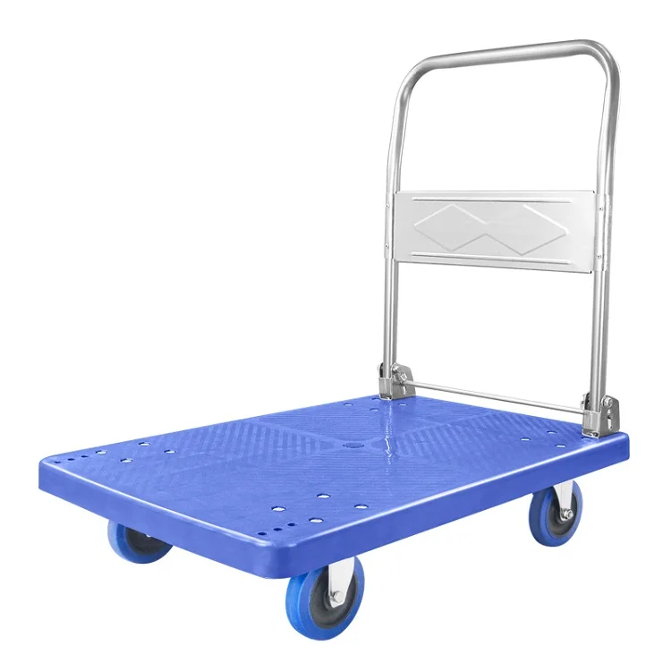 High Quality Durable Using Various Warehouse Foldable Plastic Platform Transport Trolley PT150T-DX