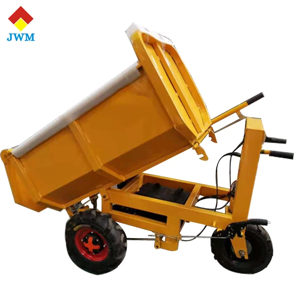 
48V electric hand push dump truck mining agricultural farm garden truck ash bucket hand trolley 
