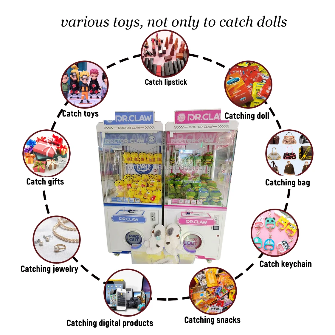 New Style Coin Operated Toy Grabbing Machine Arcade Kids Game Crane Toy Crane Claw Machine Stuffed Teddy Bear Gripping Machine