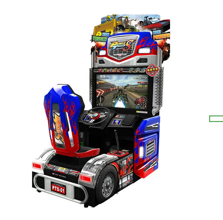 Coin operated 42 inch dynamic power truck simulator racing car arcade game machine