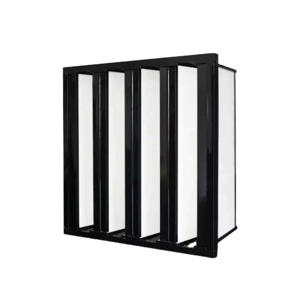 Glass fiber paper pre filter for h14 air purifier V-type HEPA air filter Hepa Filter Fiber Glass Media