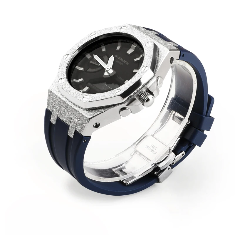 GA-2100 Gen. 4 Star Dust Watch Case Bezel Rubber Strap Silicone Band Modification Kit for Casi-Oak G shock ga2100 replacement